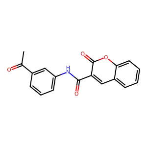 N-(3-乙酰基苯基)-2-氧代色烯-3-甲酰胺 structure