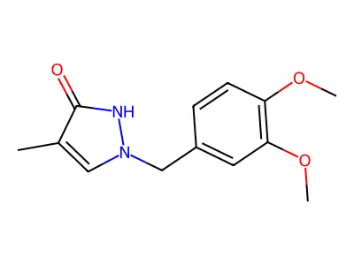 1-[(3,4-Dimethoxyphenyl)methyl]-4-methyl-1H-pyrazol-3-ol structure