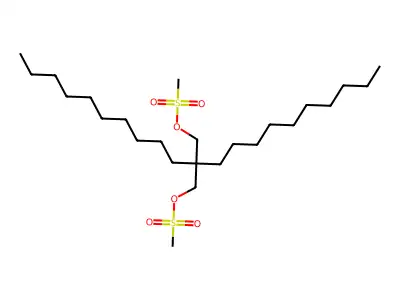 2-Decyl-2-[(methanesulfonyloxy)methyl]dodecyl methanesulfonate structure