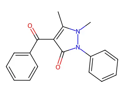 3H-Pyrazol-3-one, 4-benzoyl-1,2-dihydro-1,5-dimethyl-2-phenyl- structure