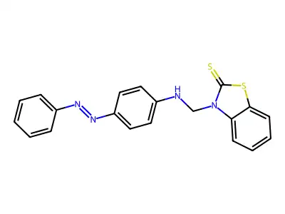 2(3H)-Benzothiazolethione, 3-[[[4-(2-phenyldiazenyl)phenyl]amino]methyl]- structure