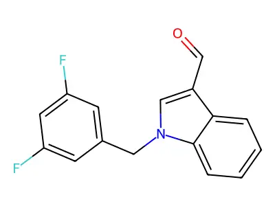 1-(3,5-Difluorobenzyl)-1H-indole-3-carbaldehyde structure