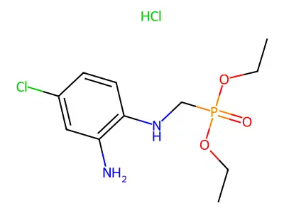Diethyl (2-amino-4-chloroanilino)methylphosphonate hydrochloride structure