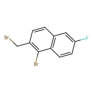 1-Bromo-2-(bromomethyl)-6-fluoronaphthalene structure