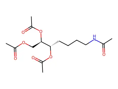 Acetic acid 2,3-diacetoxy-7-acetylamino-heptyl ester structure