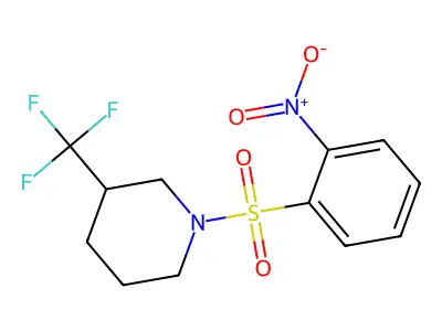 1-(2-Nitrophenyl)sulfonyl-3-(trifluoromethyl)piperidine structure