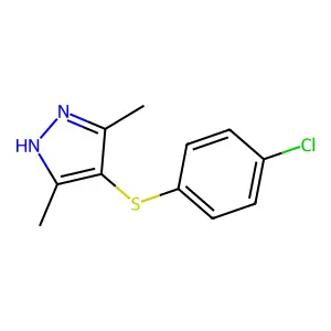 4-[(4-chlorophenyl)thio]-3,5-dimethyl-1H-pyrazole structure