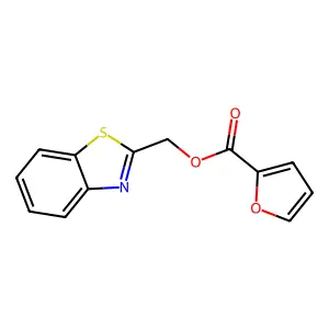 1,3-Benzothiazol-2-ylmethyl furan-2-carboxylate structure