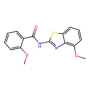 2-Methoxy-N-(4-methoxy-1,3-benzothiazol-2-yl)benzamide structure