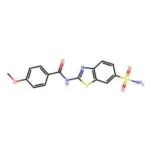4-methoxy-N-(6-sulfamoyl-1,3-benzothiazol-2-yl)benzamide structure