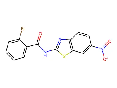 2-bromo-N-(6-nitro-1,3-benzothiazol-2-yl)benzamide structure