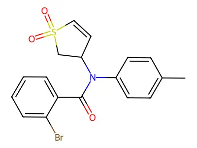 2-bromo-N-(1,1-dioxido-2,3-dihydrothiophen-3-yl)-N-(p-tolyl)benzamide structure