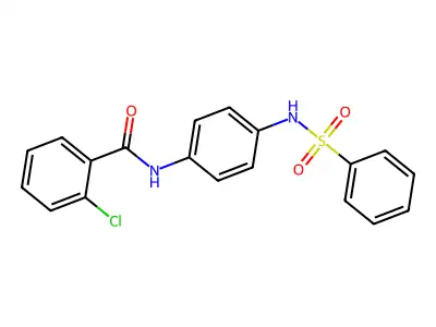N-[4-(benzenesulfonamido)phenyl]-2-chlorobenzamide structure