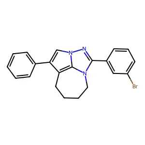 2-(3-bromophenyl)-6-phenyl-1,3,4-triazatricyclo[5.4.1.0^{4,12}]dodeca-2,5,7(12)-triene structure