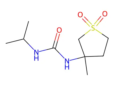 1-Isopropyl-3-(3-methyl-1,1-dioxidotetrahydrothiophen-3-yl)urea structure