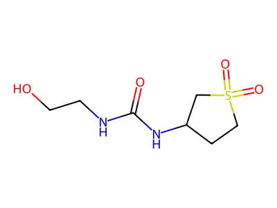 1-(1,1-Dioxidotetrahydrothiophen-3-yl)-3-(2-hydroxyethyl)urea structure