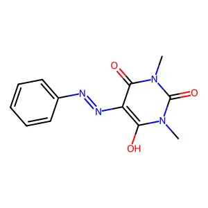 1,3-Dimethyl-5-(phenylhydrazinylidene)-1,3-diazinane-2,4,6-trione structure