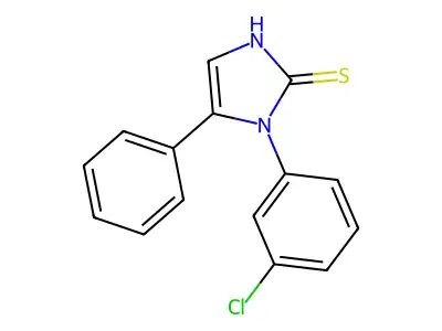 1-(3-chlorophenyl)-5-phenyl-1H-imidazole-2-thiol structure