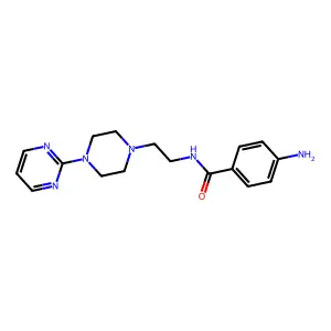 Benzamide, 4-amino-N-(2-(4-(2-pyrimidinyl)-1-piperazinyl)ethyl)- structure