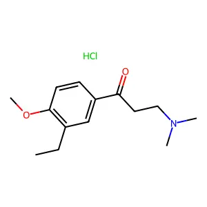 1-Propanone, 3-(dimethylamino)-1-(3-ethyl-4-methoxyphenyl)-, hydrochloride structure