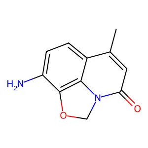 9-Amino-6-methyl-2H,4H-oxazolo[5,4,3-ij]quinolin-4-one structure