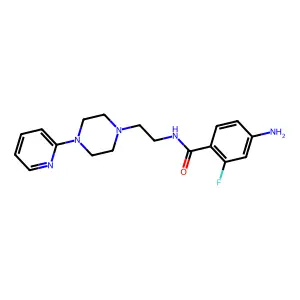 Benzamide, 4-amino-2-fluoro-N-(2-(4-(2-pyridinyl)-1-piperazinyl)ethyl)- structure