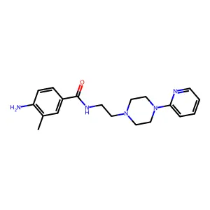 Benzamide, 4-amino-3-methyl-N-(2-(4-(2-pyridinyl)-1-piperazinyl)ethyl)- structure