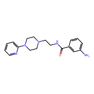 Benzamide, 3-amino-N-(2-(4-(2-pyridinyl)-1-piperazinyl)ethyl)- structure