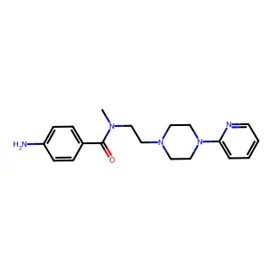 Benzamide, 4-amino-N-methyl-N-(2-(4-(2-pyridinyl)-1-piperazinyl)ethyl)- structure