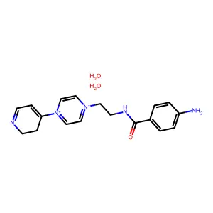 4-Amino-N-(2-(4-(4-pyridinyl)-1-piperazinyl)ethyl)benzamide dihydrate structure