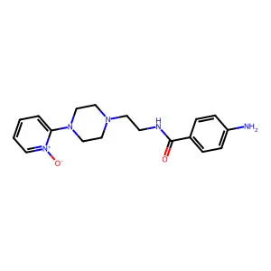 Benzamide, 4-amino-N-(2-(4-(2-pyridinyl)-1-piperazinyl)ethyl)-, monooxide structure