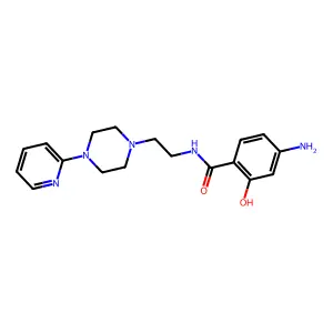 Benzamide, 4-amino-2-hydroxy-N-(2-(4-(2-pyridinyl)-1-piperazinyl)ethyl)- structure