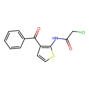 N-(3-benzoylthien-2-yl)-2-chloroacetamide structure