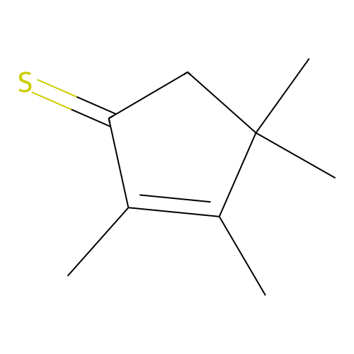 2-Cyclopentene-1-thione, 2,3,4,4-tetramethyl- structure