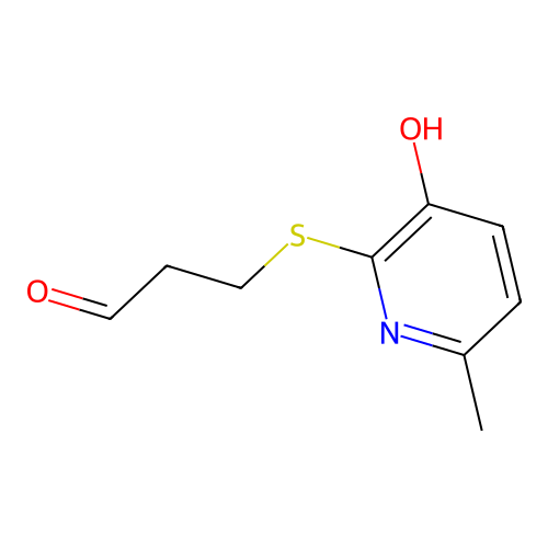Propionaldehyde, 3-[(3-hydroxy-6-methyl-2-pyridyl)thio]- structure