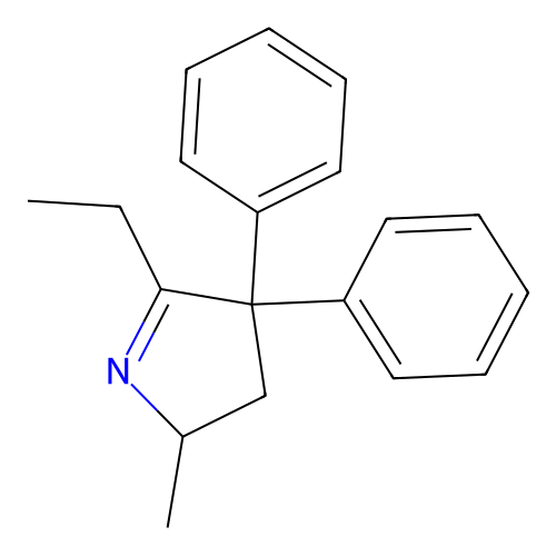 2-Ethyl-5-methyl-3,3-diphenyl-1-pyrroline structure
