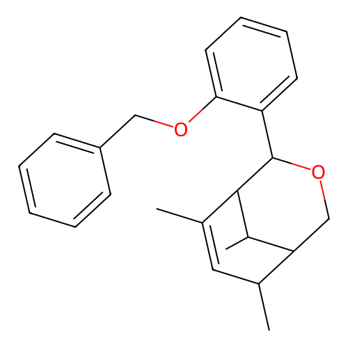 4-[2-(Benzyloxy)phenyl]-6,8,9-trimethyl-3-oxabicyclo[3.3.1]non-6-ene structure
