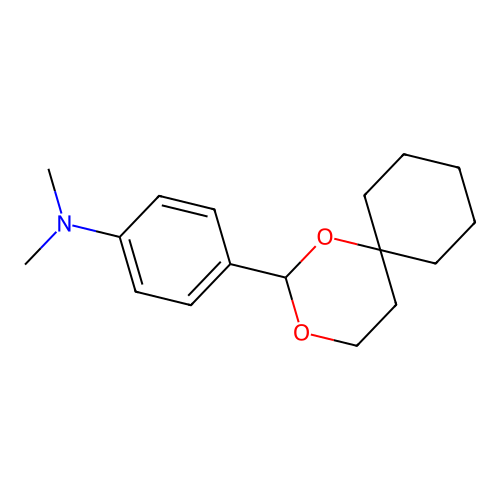 4-(1,3-dioxaspiro[5.5]undec-2-yl)-N,N-dimethylaniline structure