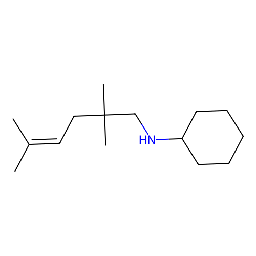 N-(2,2,5-trimethylhex-4-en-1-yl)cyclohexanamine structure