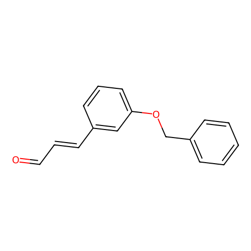 (2E)-3-[3-(benzyloxy)phenyl]prop-2-enal structure