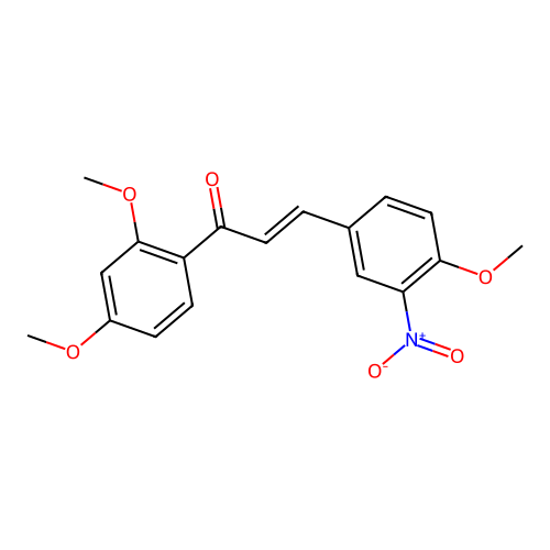 Chalcone, 3-nitro-2',4,4'-trimethoxy- structure
