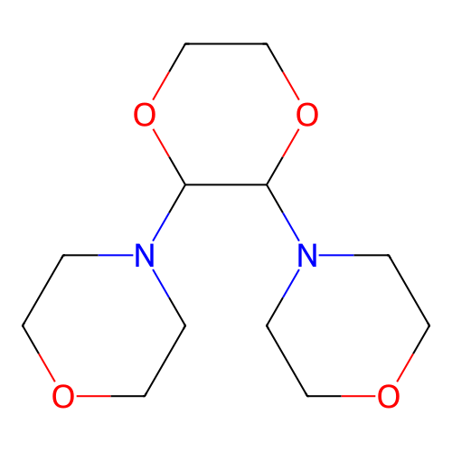 4-(3-Morpholin-4-yl-1,4-dioxan-2-yl)morpholine structure
