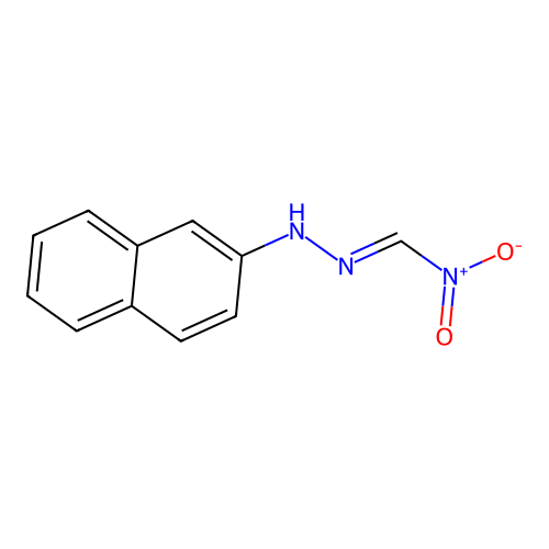 2-((2e)-2-(Nitromethylene)hydrazino)naphthalene structure