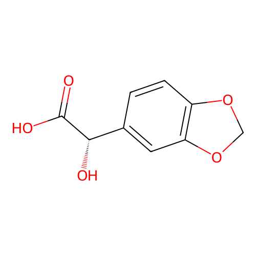 (2S)-2-(1,3-benzodioxol-5-yl)-2-hydroxyacetic acid structure