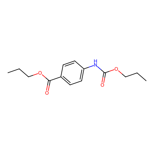 Propyl 4-(propoxycarbonylamino)benzoate structure
