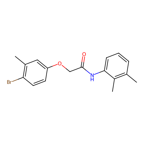 2-(4-bromo-3-methylphenoxy)-N-(2,3-dimethylphenyl)acetamide structure