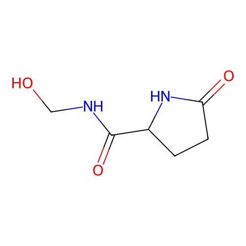 N-(hydroxymethyl)-5-oxopyrrolidine-2-carboxamide structure