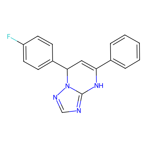 7-(4-Fluorophenyl)-5-phenyl-4,7-dihydro[1,2,4]triazolo[1,5-a]pyrimidine structure