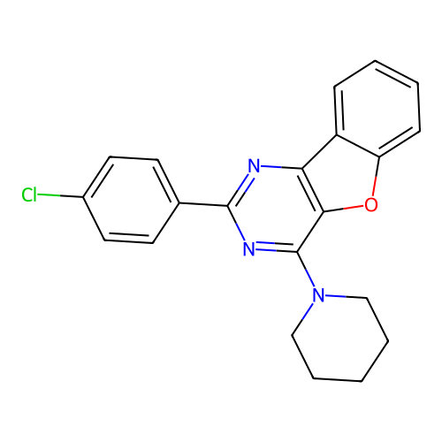 2-(4-Chlorophenyl)-4-(1-piperidinyl)[1]benzofuro[3,2-d]pyrimidine structure