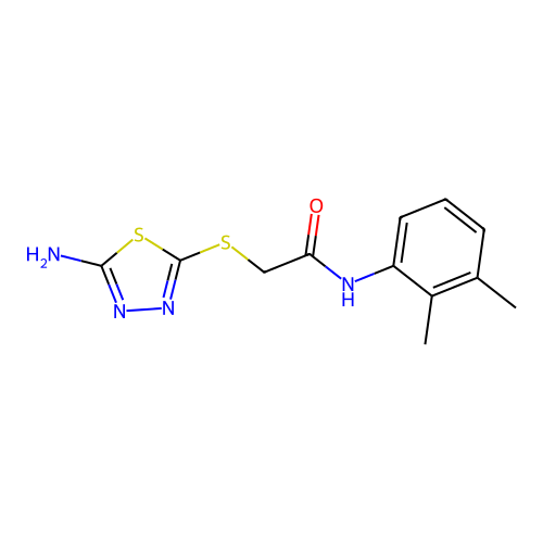 2-[(5-amino-1,3,4-thiadiazol-2-yl)sulfanyl]-N-(2,3-dimethylphenyl)acetamide structure